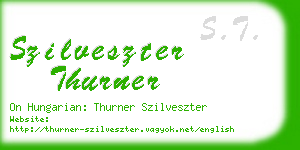 szilveszter thurner business card